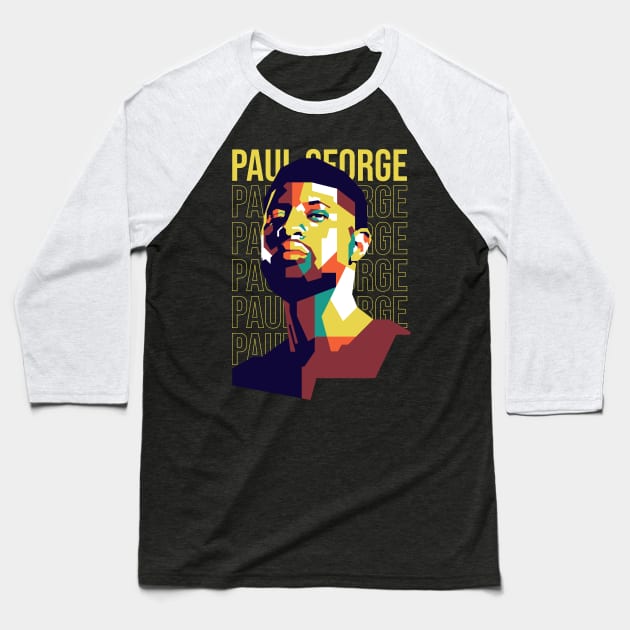 Paul George on WPAP Style Baseball T-Shirt by pentaShop